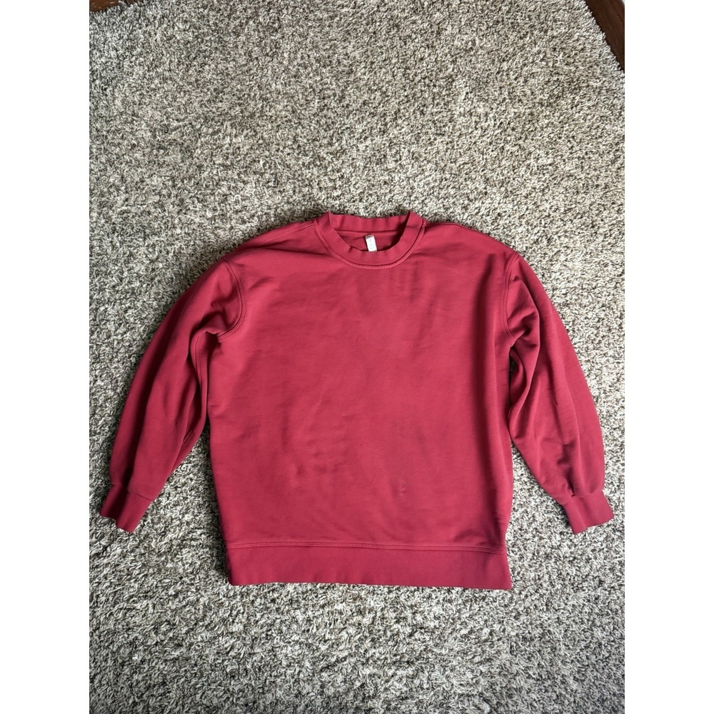 Lululemon sweatshirt Perfectly Oversized Womens Sz‎ 4 Red Crew Neck